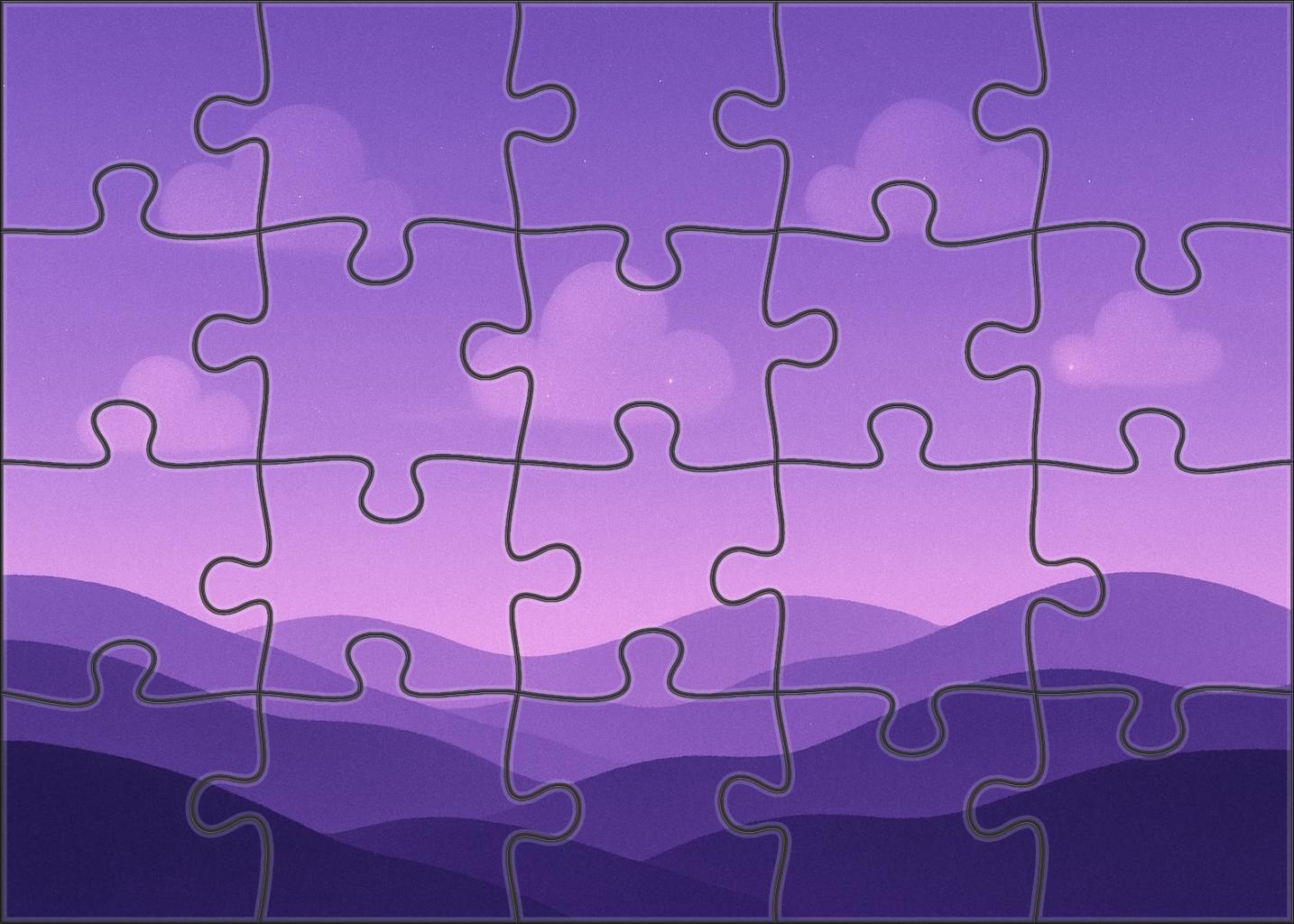 Velvet Lilac Twilight Puzzle For Kids