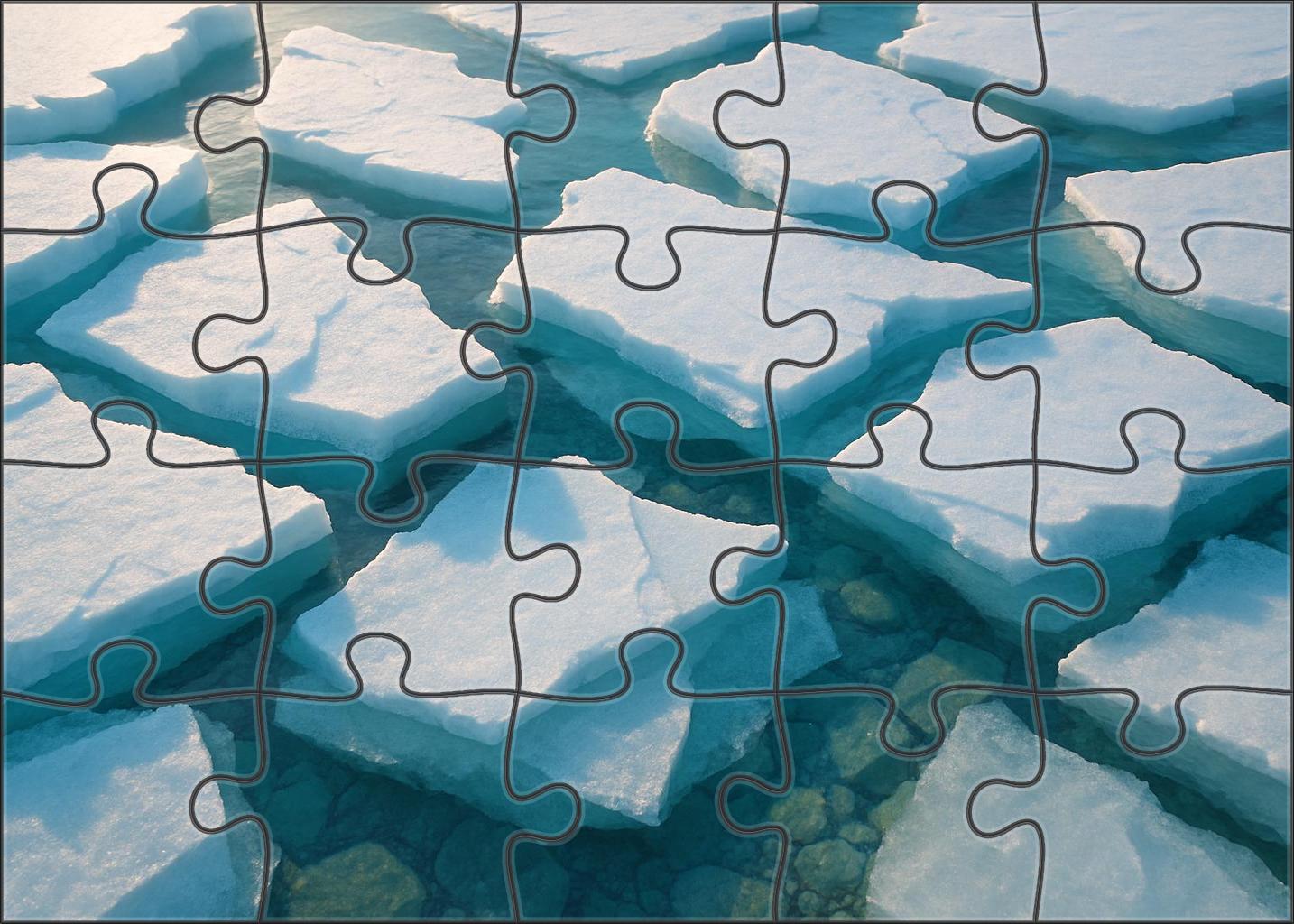 Fractured Ice Shelf Edge Puzzle Fun