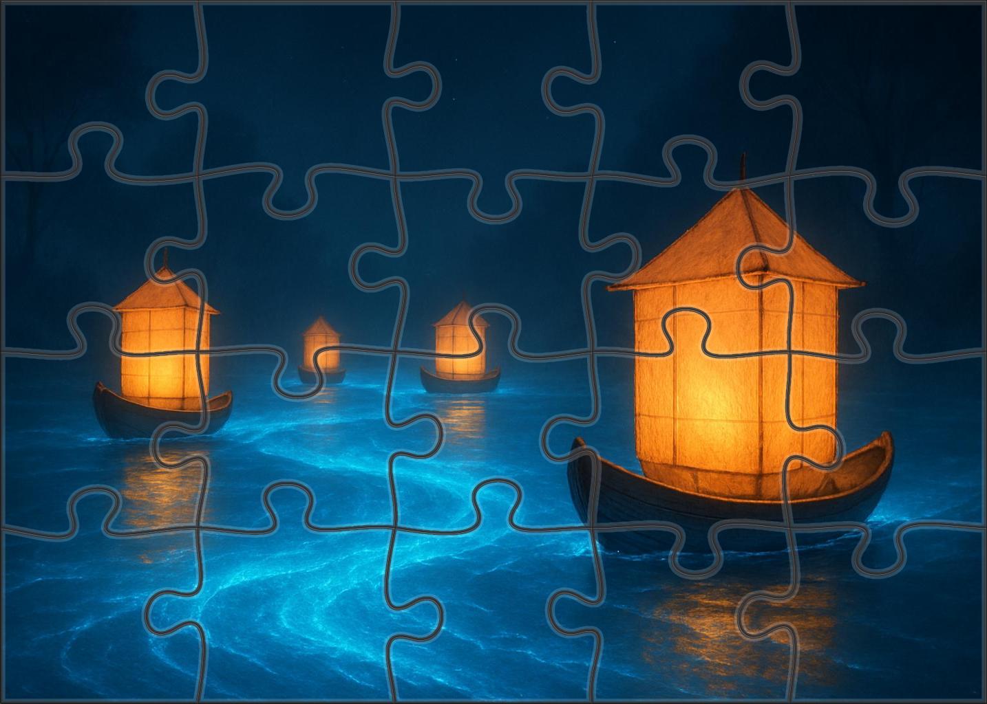 The Lantern Ship Voyage Premium Puzzle Pieces