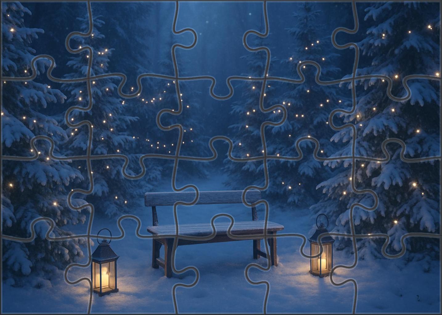 Winter Forest Twilight Custom Jigsaw Puzzle
