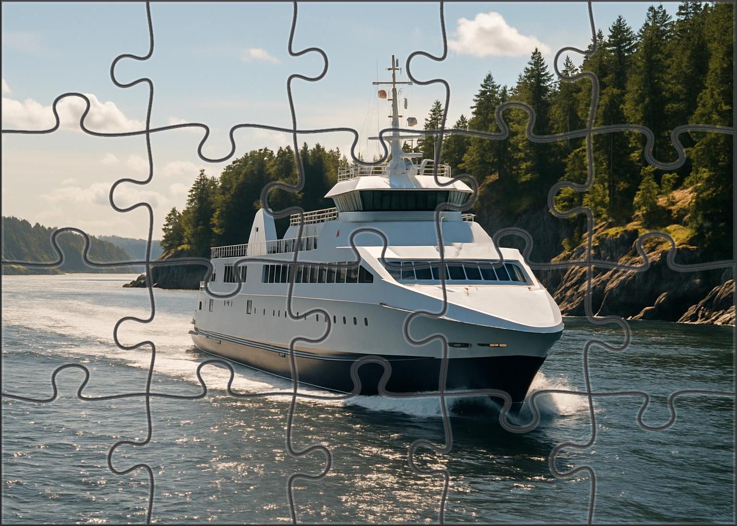 Tidal-powered Coastal Ferry 300 Piece Puzzle