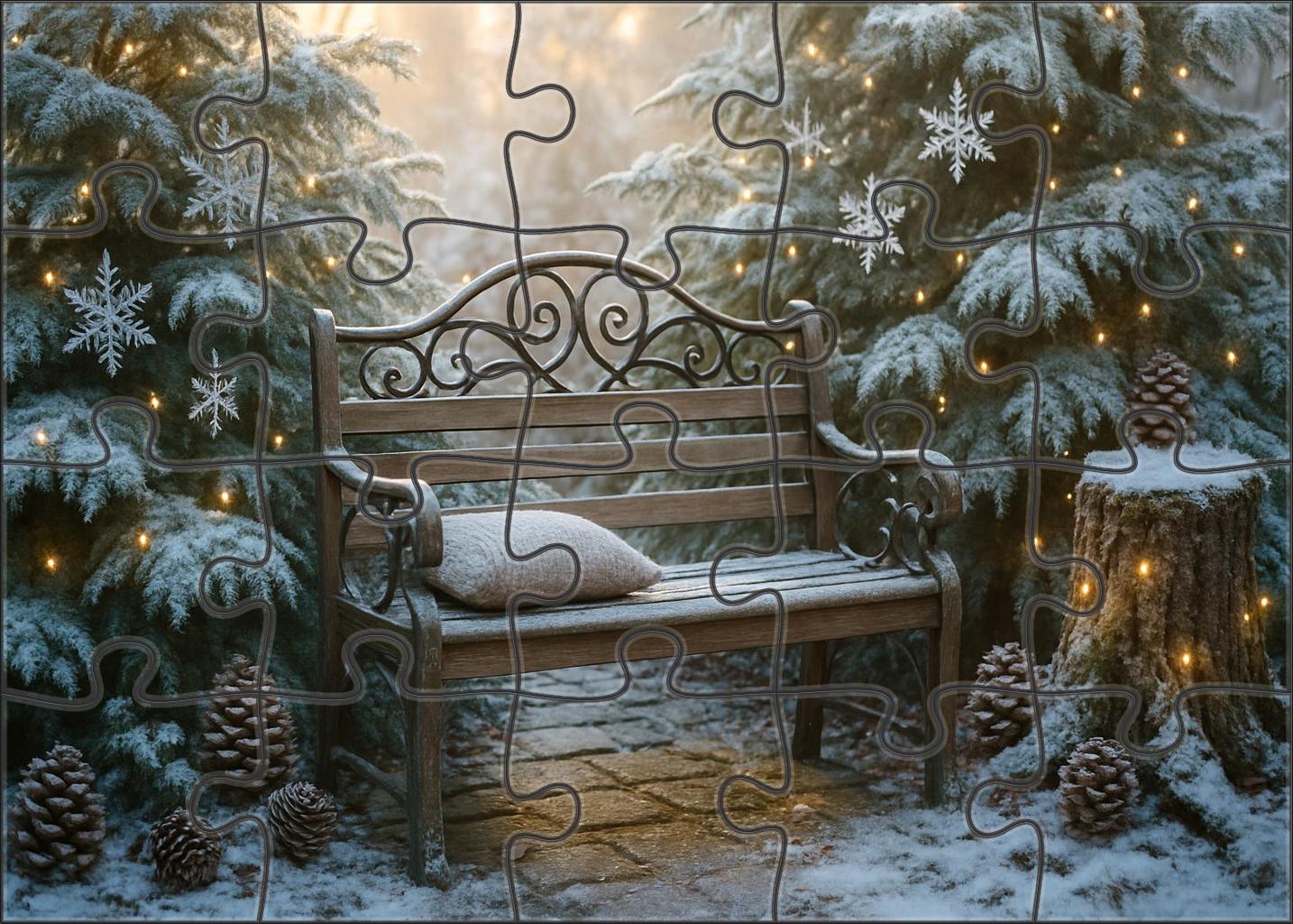 Frost-kissed Evergreen Nook Family Puzzles