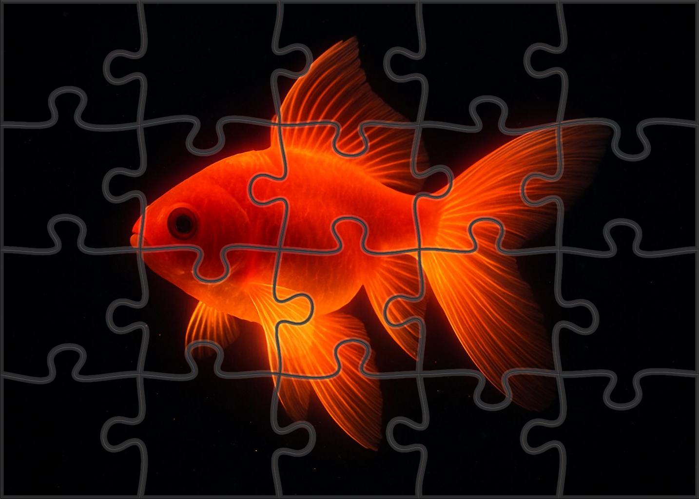 Crimson Lanternfish Deep-sea Glowing Predator With Expansive Fins Mini Puzzle
