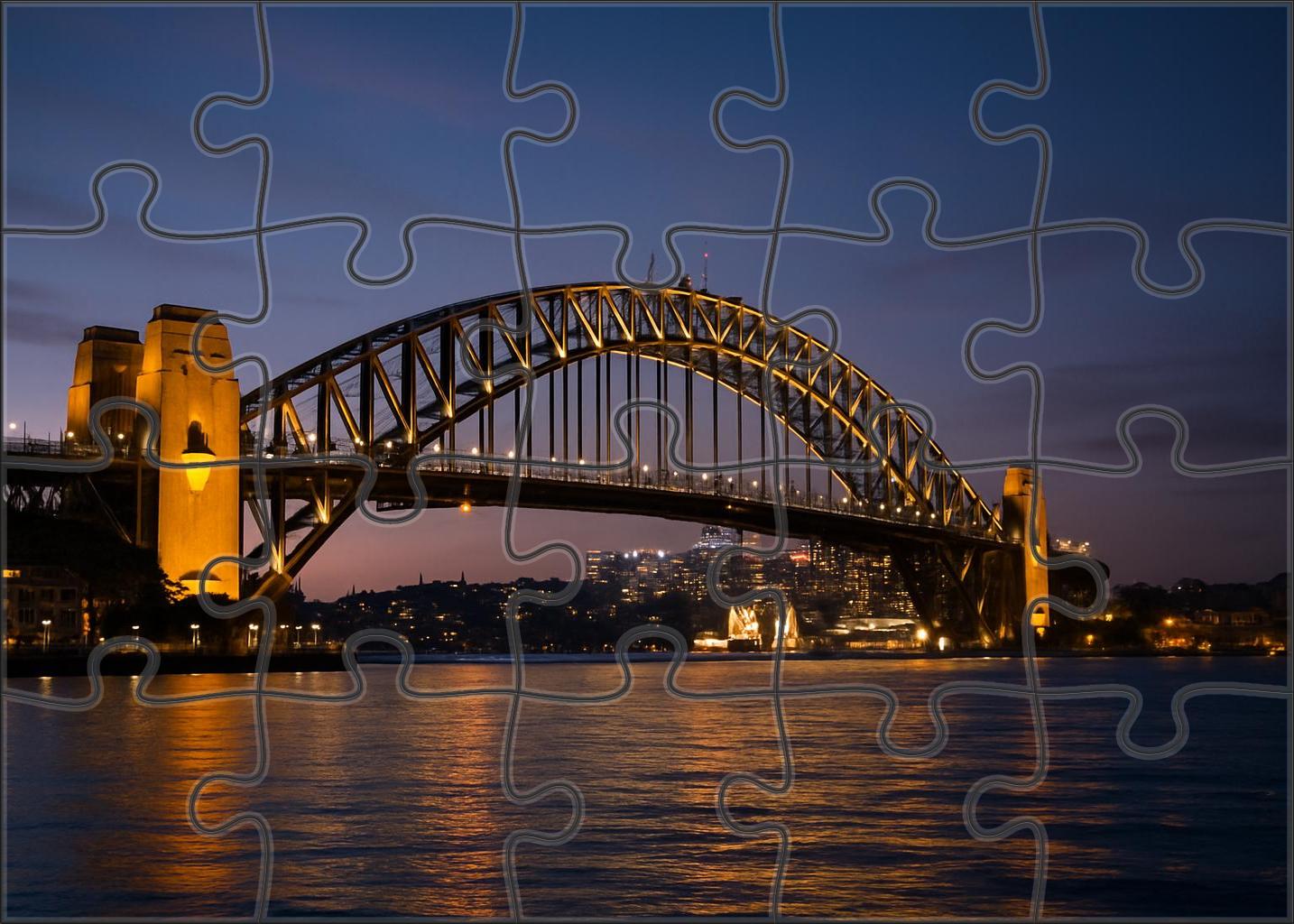 Sydney Harbour Bridge Spanning Sydney Australia Recognized By 7125 Globally As A Monumental Steel Arch Bridge 20 Piece Puzzle
