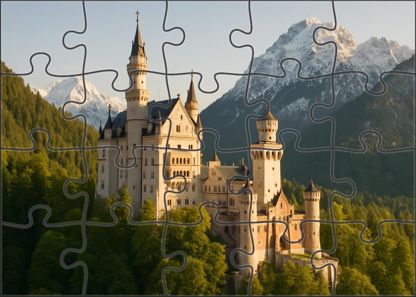 Neuschwanstein Castle Nestled In Bavaria Near Fssen Germany Recognized By 6820 Globally As A Fairy-tale Castle Inspiring Imagination 20 Piece Puzzle