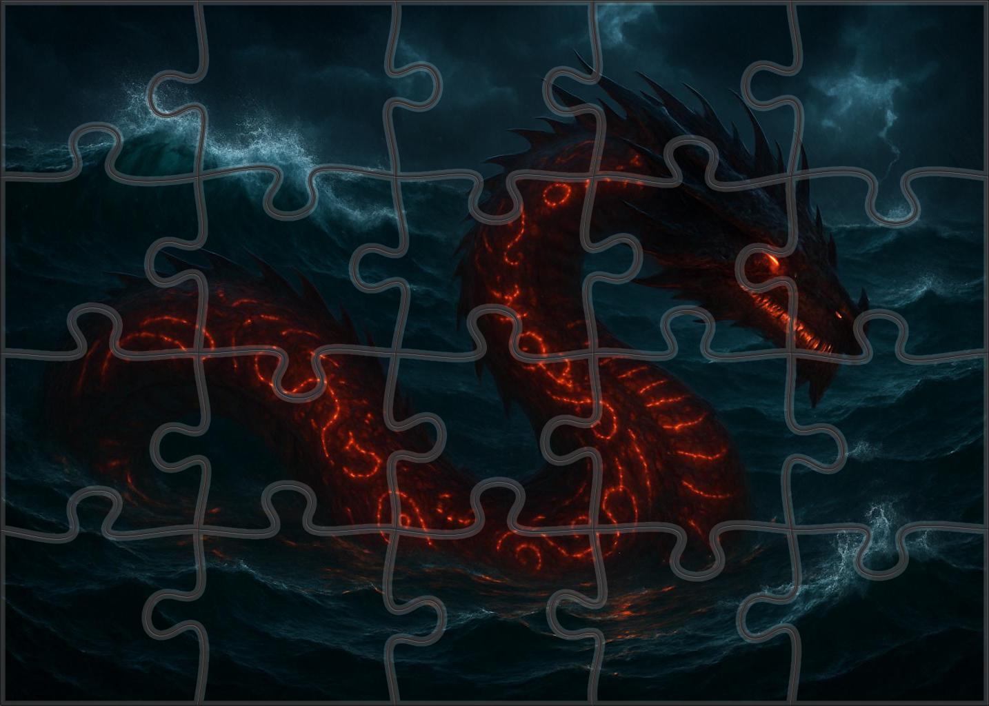 Crimson Tide Wyrm Unique Puzzle Design