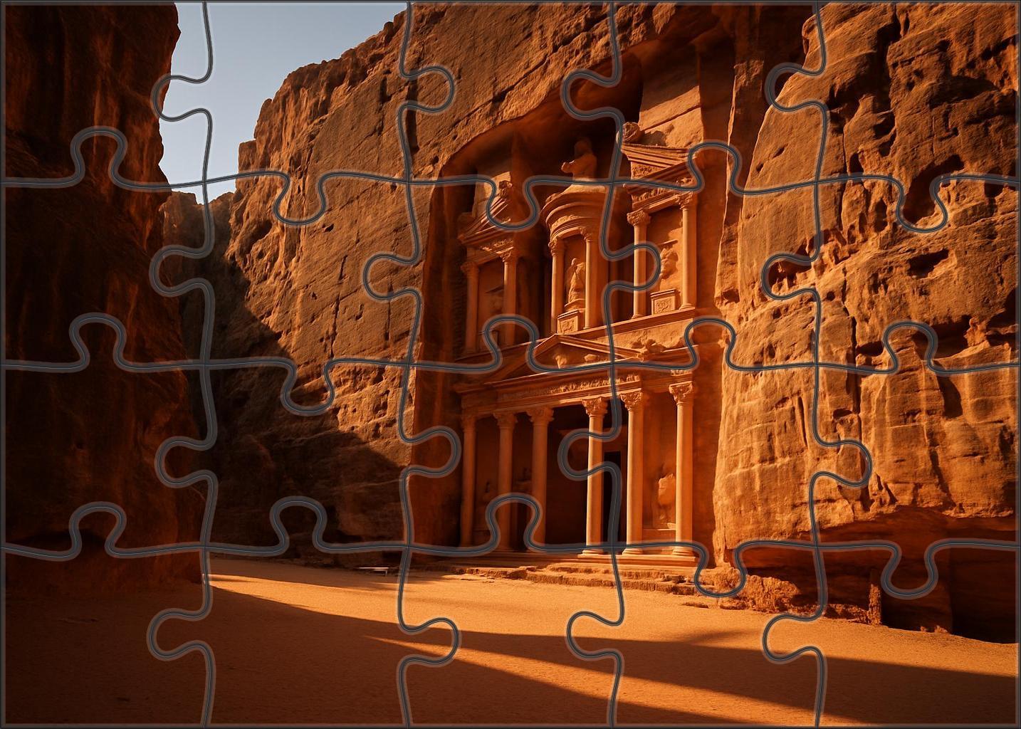 Petra Treasury Located In Wadi Musa Jordan Identified By 8215 Globally As A Marvel Of Rock-cut Architecture And Ancient Nabatean Culture Easy Puzzles