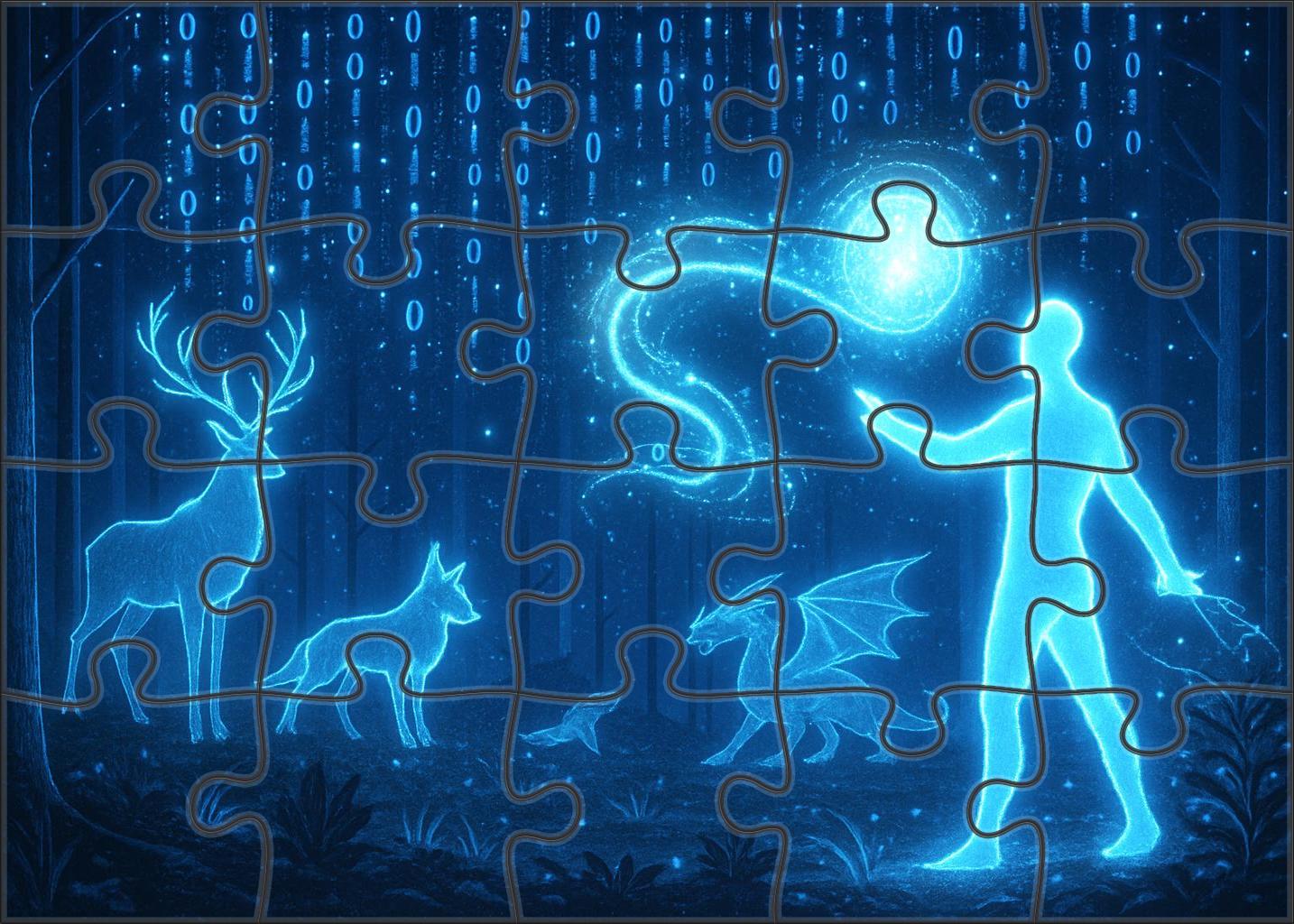 Virtual Reality Fantasy Realm Immersive Magic In Infinite Worlds Premium Puzzle Pieces