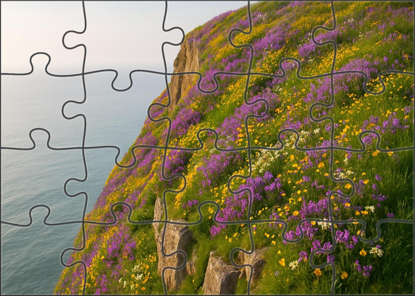 Cliffside Wildflower Terrace Puzzle Collection