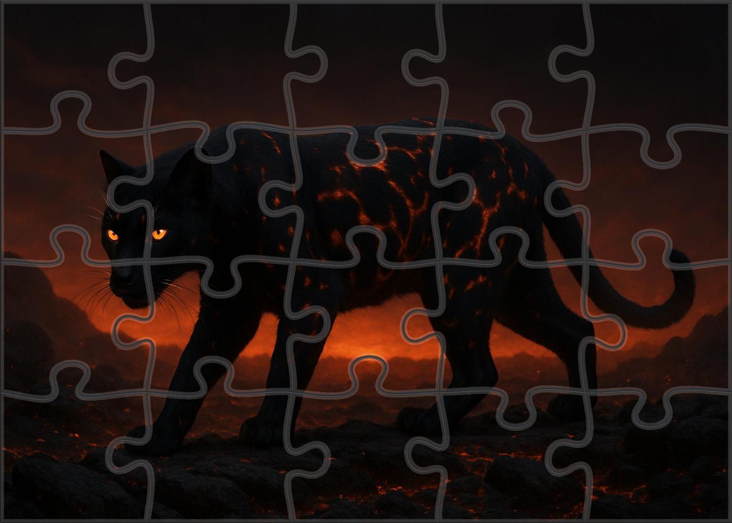 Gilded Ember Lynx 50 Piece Puzzle