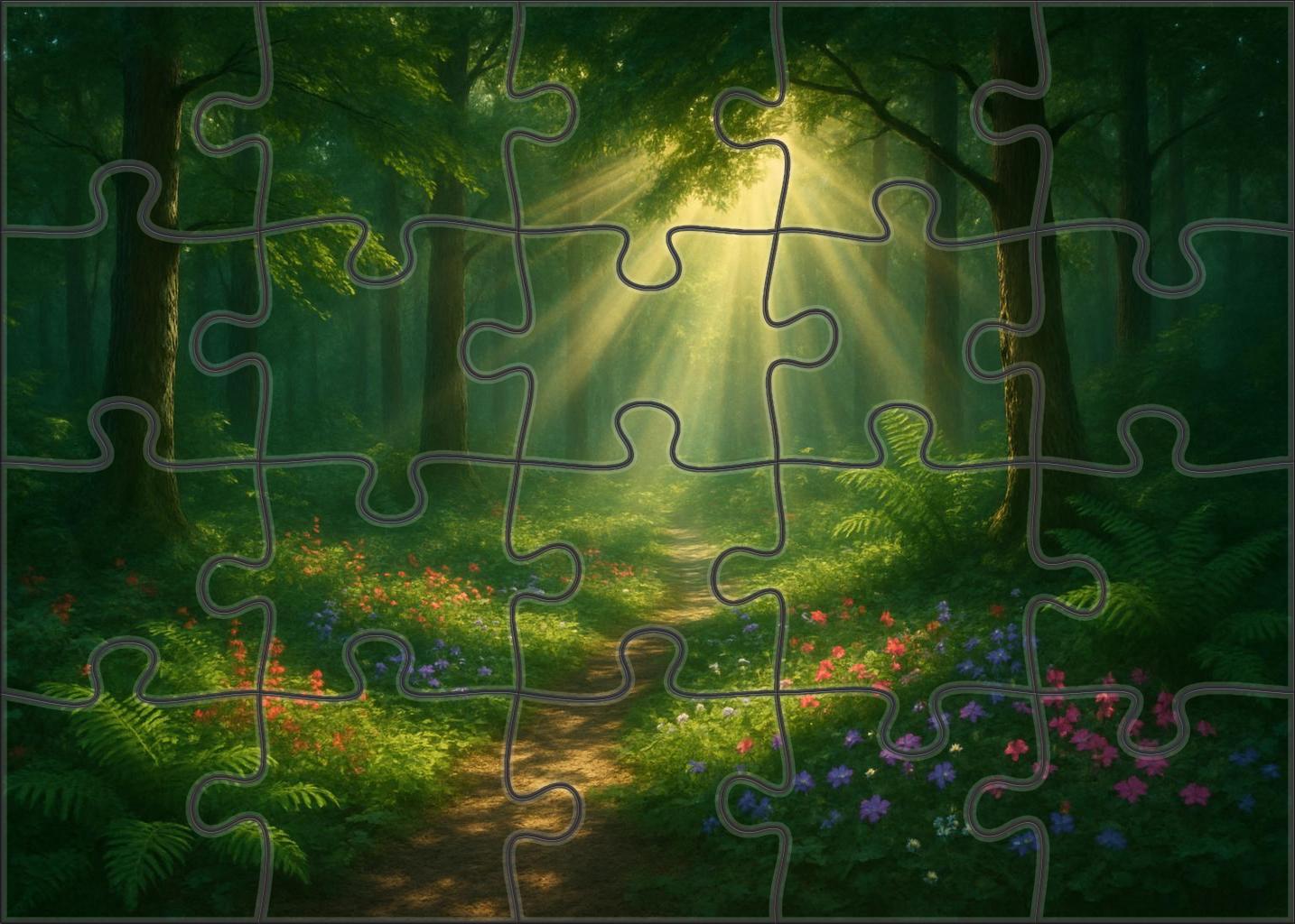 Dappled Shadow Grove Large Format Puzzle