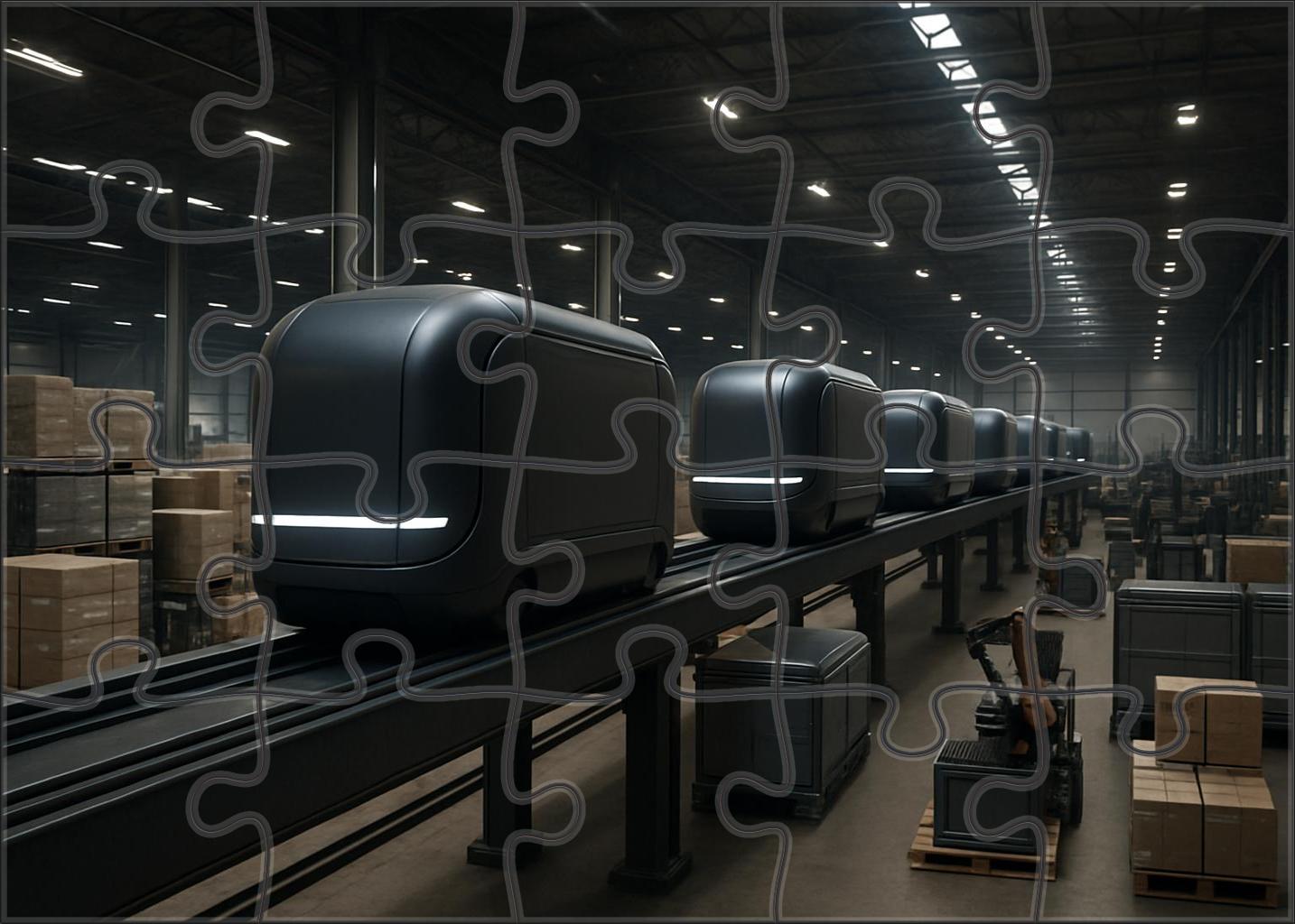 Magnetically Levitated Freight Conveyor 20 Piece Puzzle