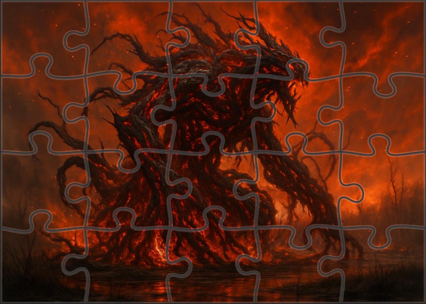 Emberroot Tanglebeast Infernal Guardian Of The Blazing Marsh Puzzle For Adults