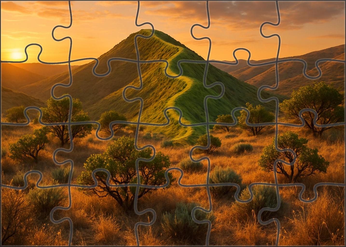Sunset Serpentine Ridge Premium Puzzle Pieces