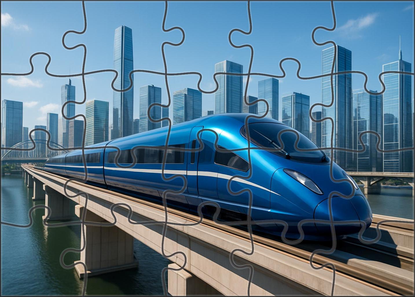 Sapphire Maglev Cruiser Puzzle Fun