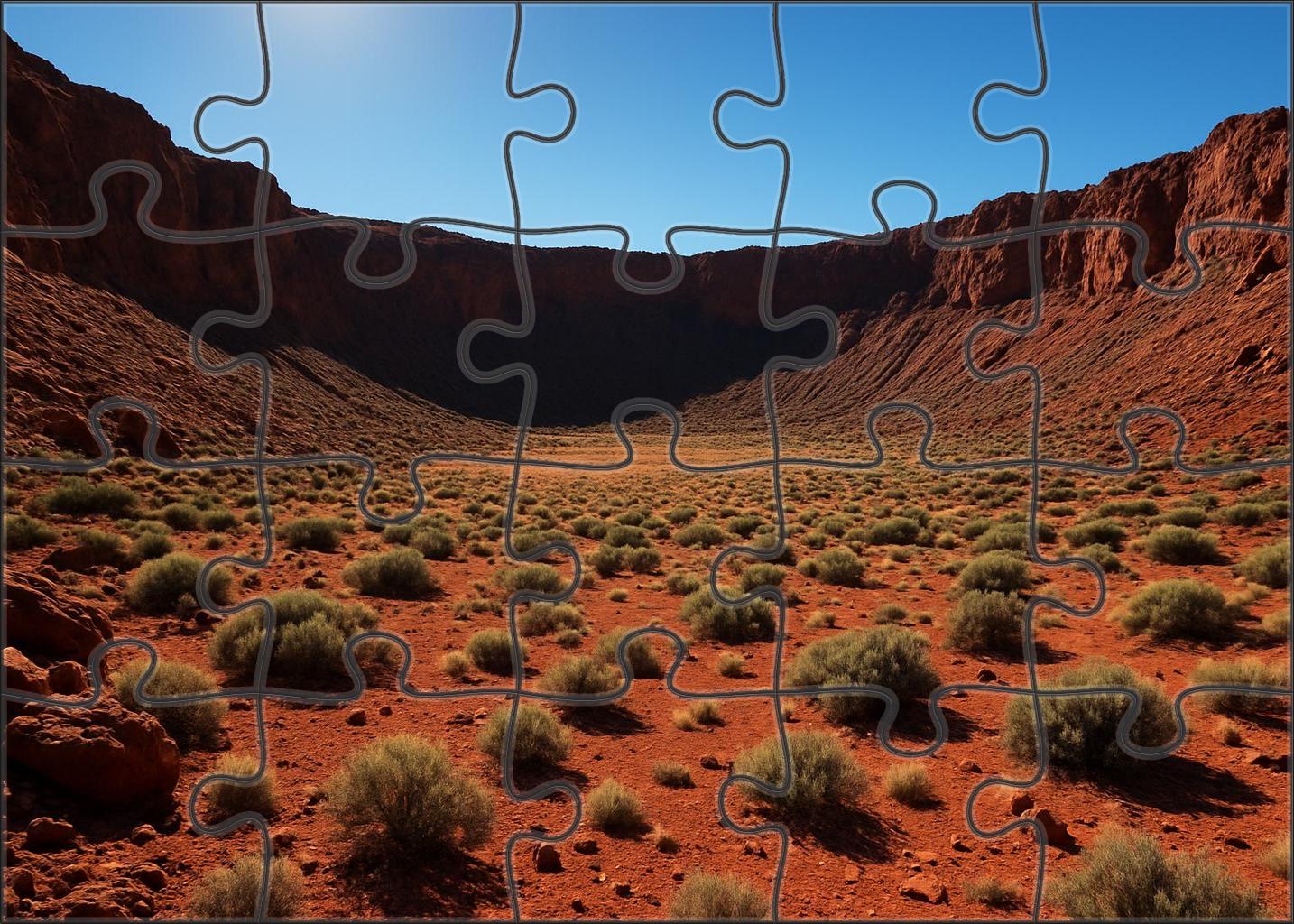 Sunlit Volcanic Crater Custom Jigsaw Puzzle