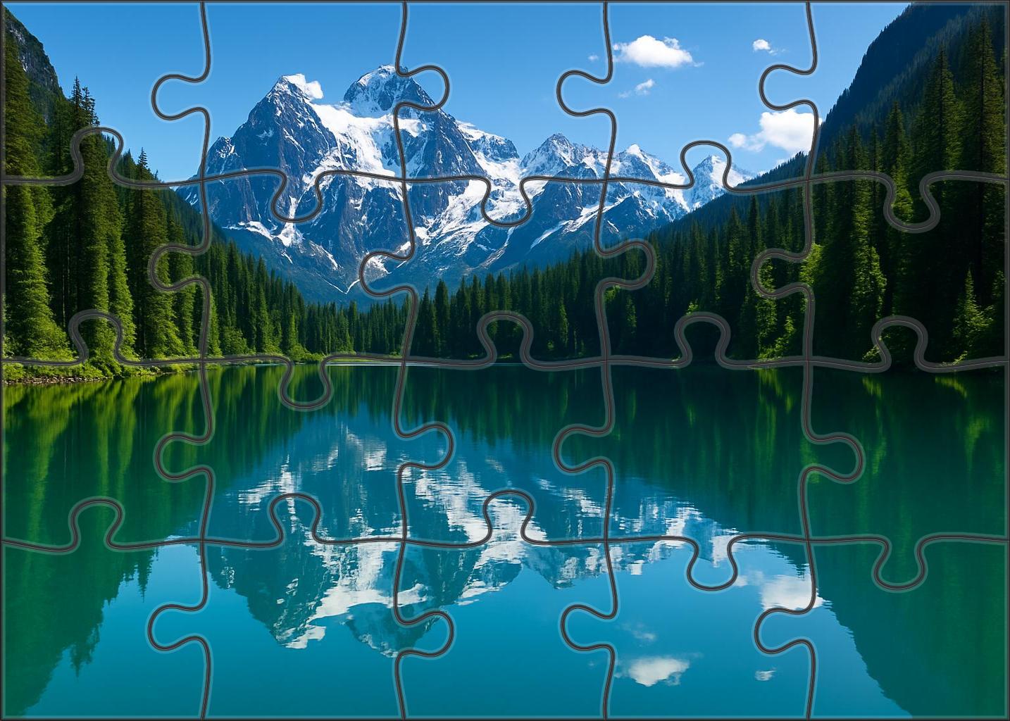 Crystal Clear Alpine Lake Puzzle Fun
