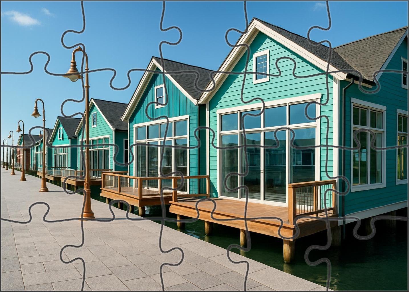 Teal Harbor Promenade 100 Piece Puzzle