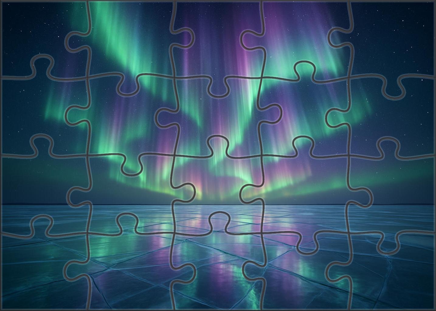 Auroral Glow Over Frozen Exoplanet Puzzle Challenge