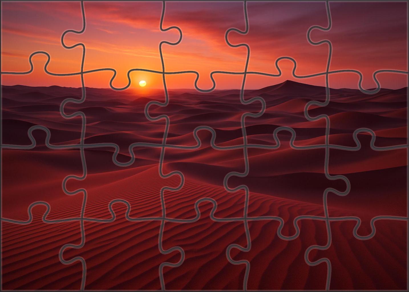 Crimson Dune Horizon Puzzle Collection