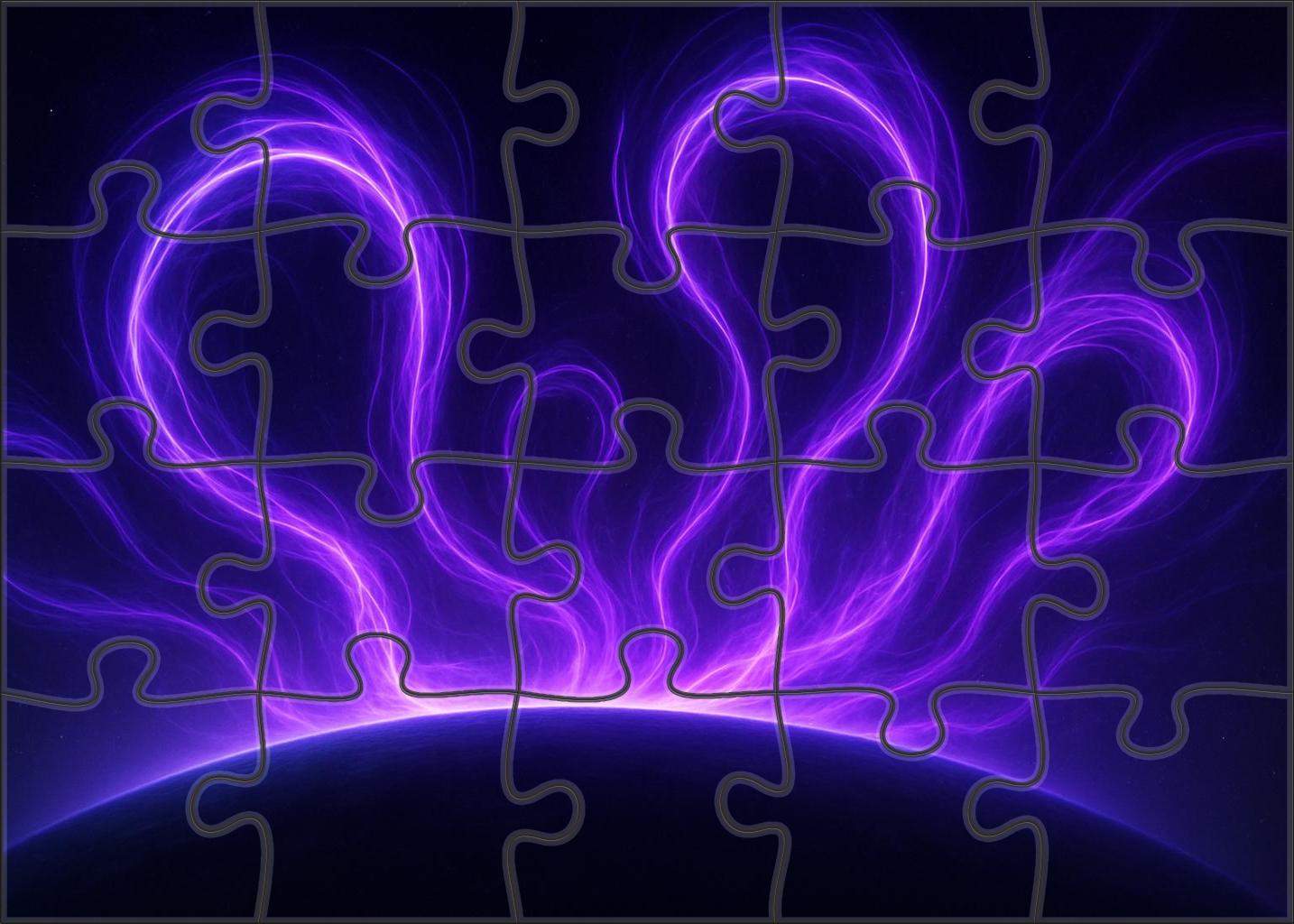 Violet Plasma Arcs Puzzle For Adults