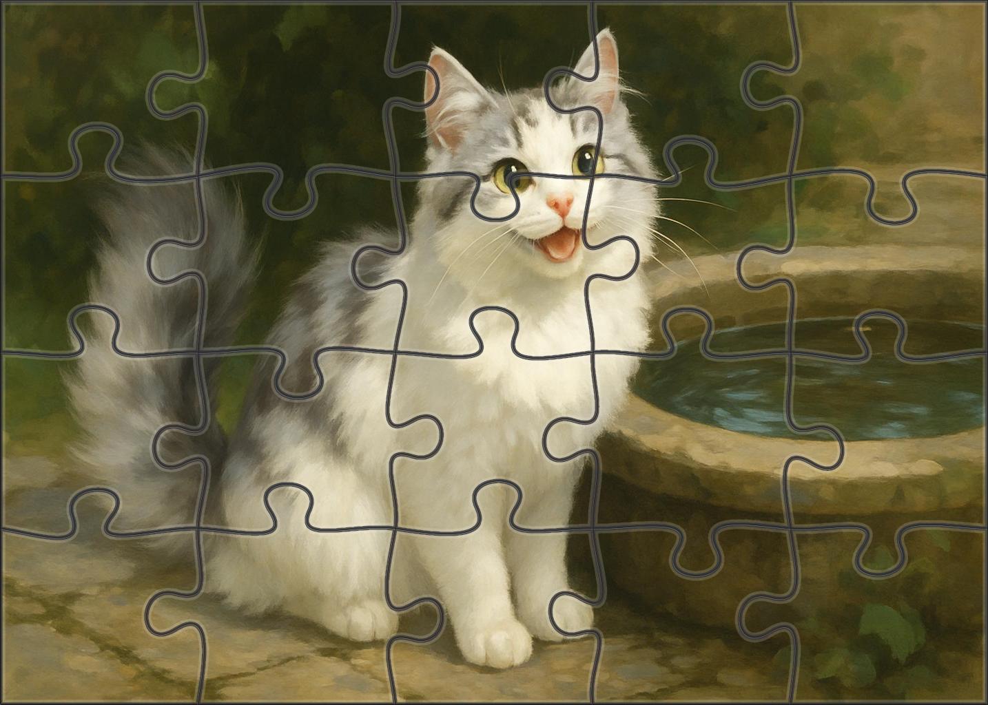 Silver Veil Turkish Van Puzzle Collection