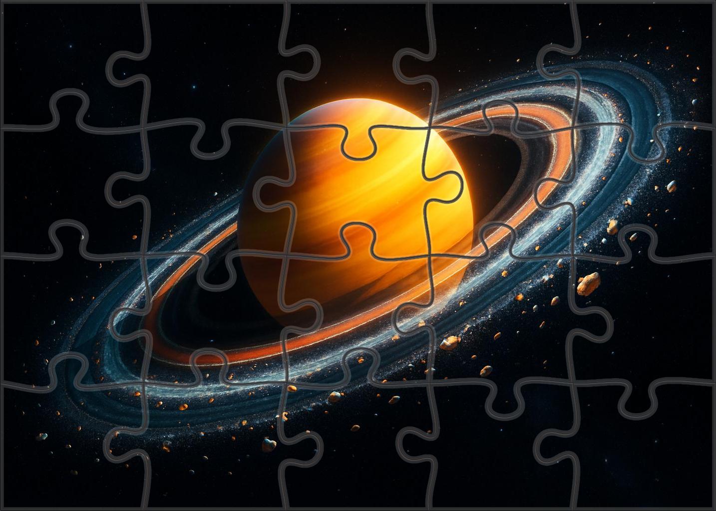 Fragmented Rings Of A Distant Giant Puzzle Challenge