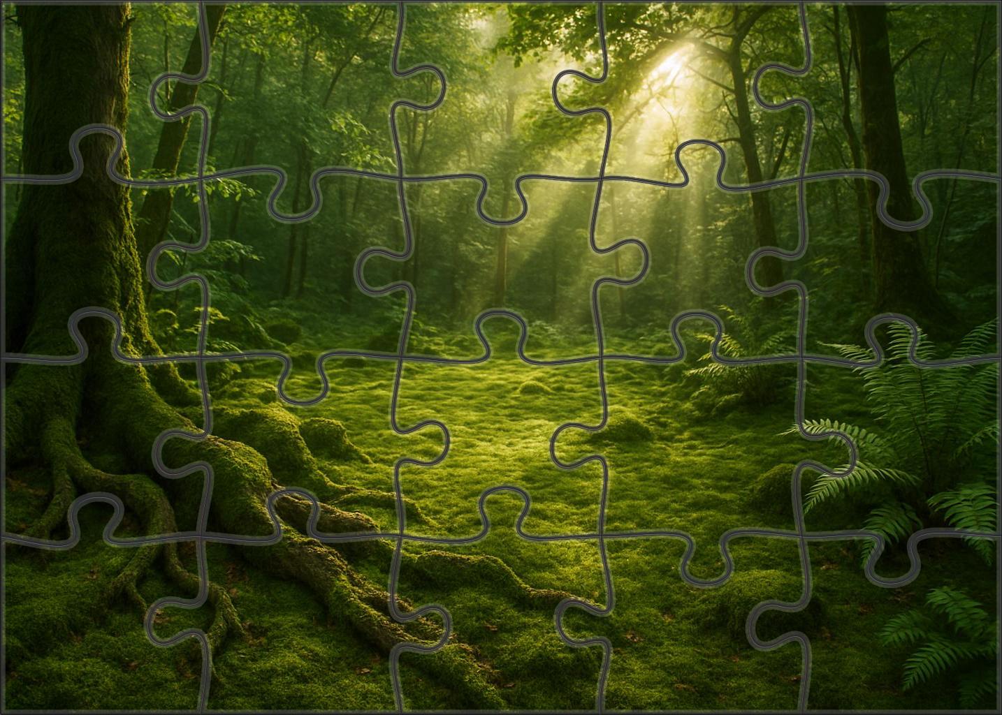 Mossy Forest Hollow 20 Piece Puzzle