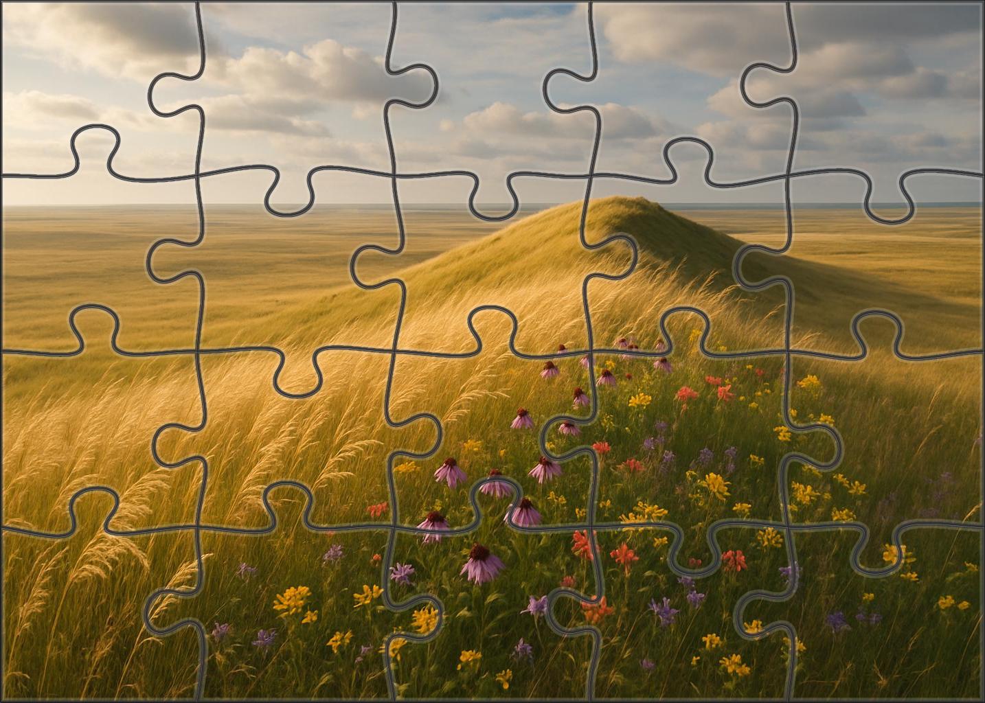 Golden Prairie Ridge Custom Jigsaw Puzzle