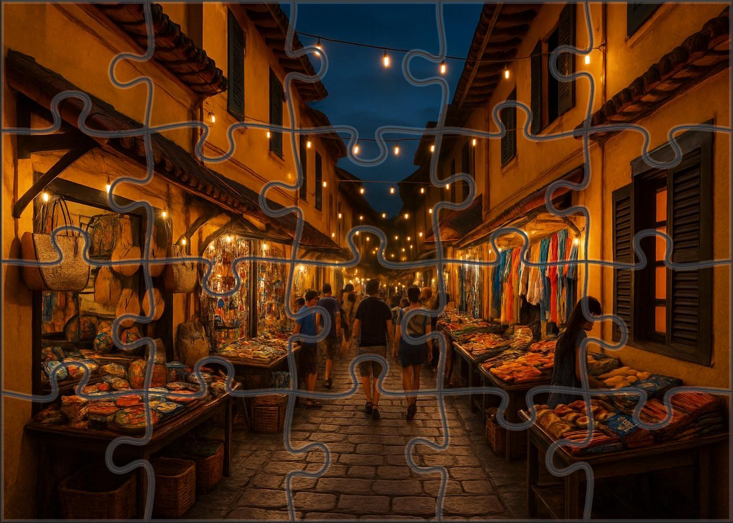 Saffron Market Alley Custom Jigsaw Puzzle