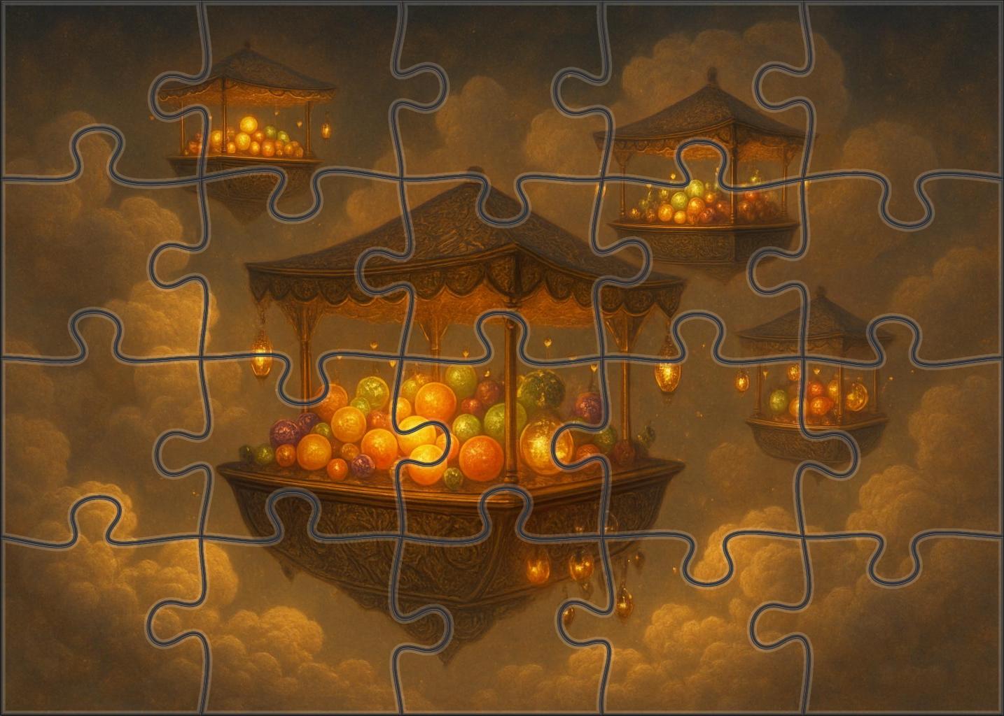 The Floating Market Of Miniature Dreams 50 Piece Puzzle