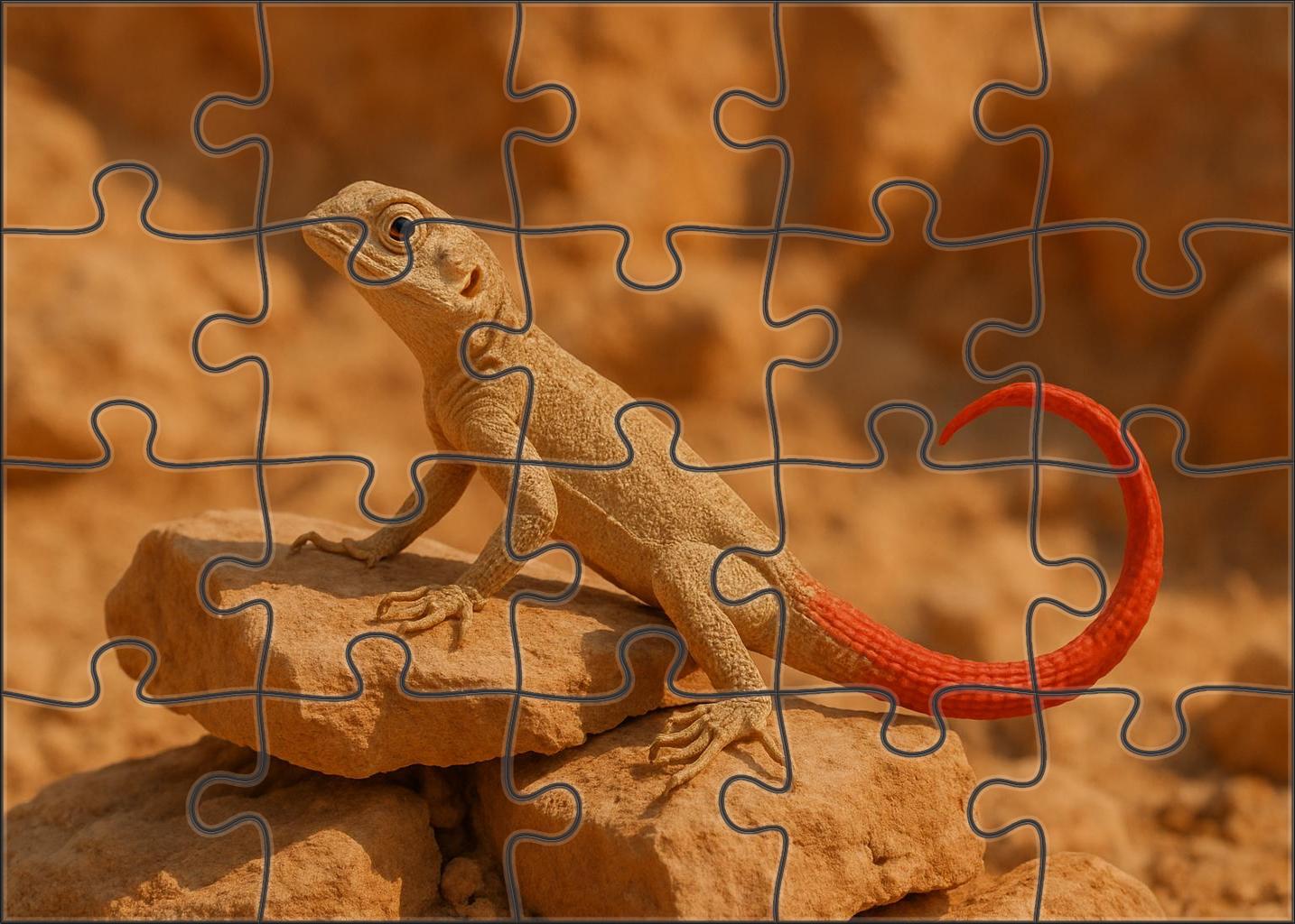 Crimson Tail Flicker Agile Desert Sprite 50 Piece Puzzle