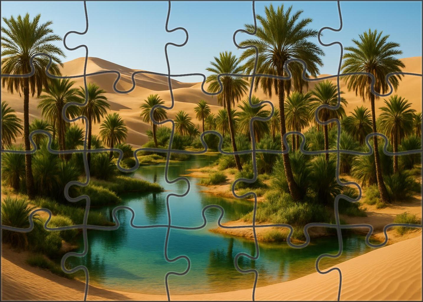 Hidden Oasis Haven Verdant Palm Refuge In Golden Sands Easy Puzzles