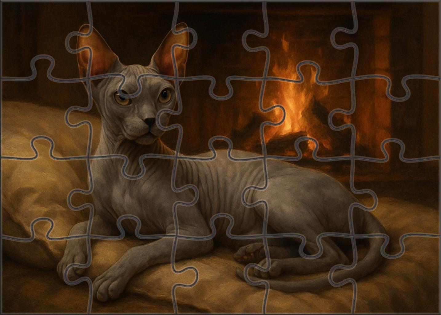 Pearl Grey Sphinx Puzzle Collection