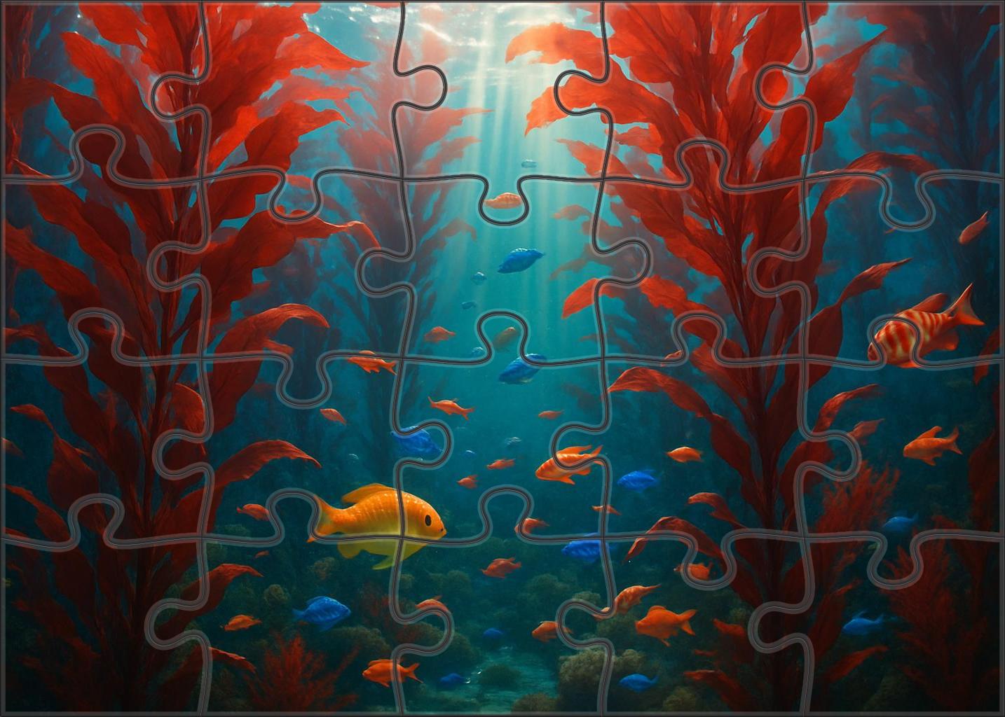 Crimson Kelp Canopy Custom Jigsaw Puzzle