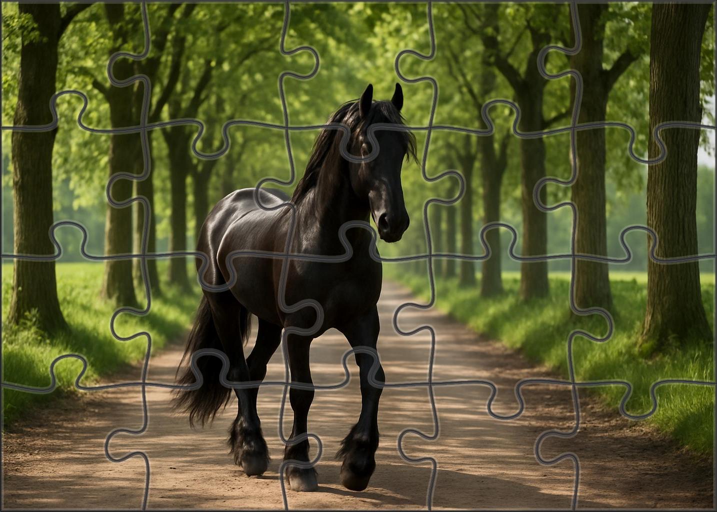 Midnight Velvet Gaiter Glossy Black Tennessee Walker Stallion With Smooth Rhythm Custom Jigsaw Puzzle