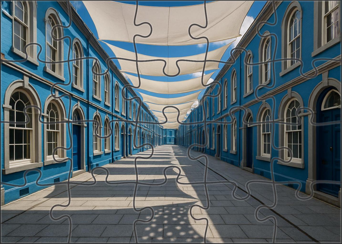 Cerulean Canopy Street Puzzle Collection