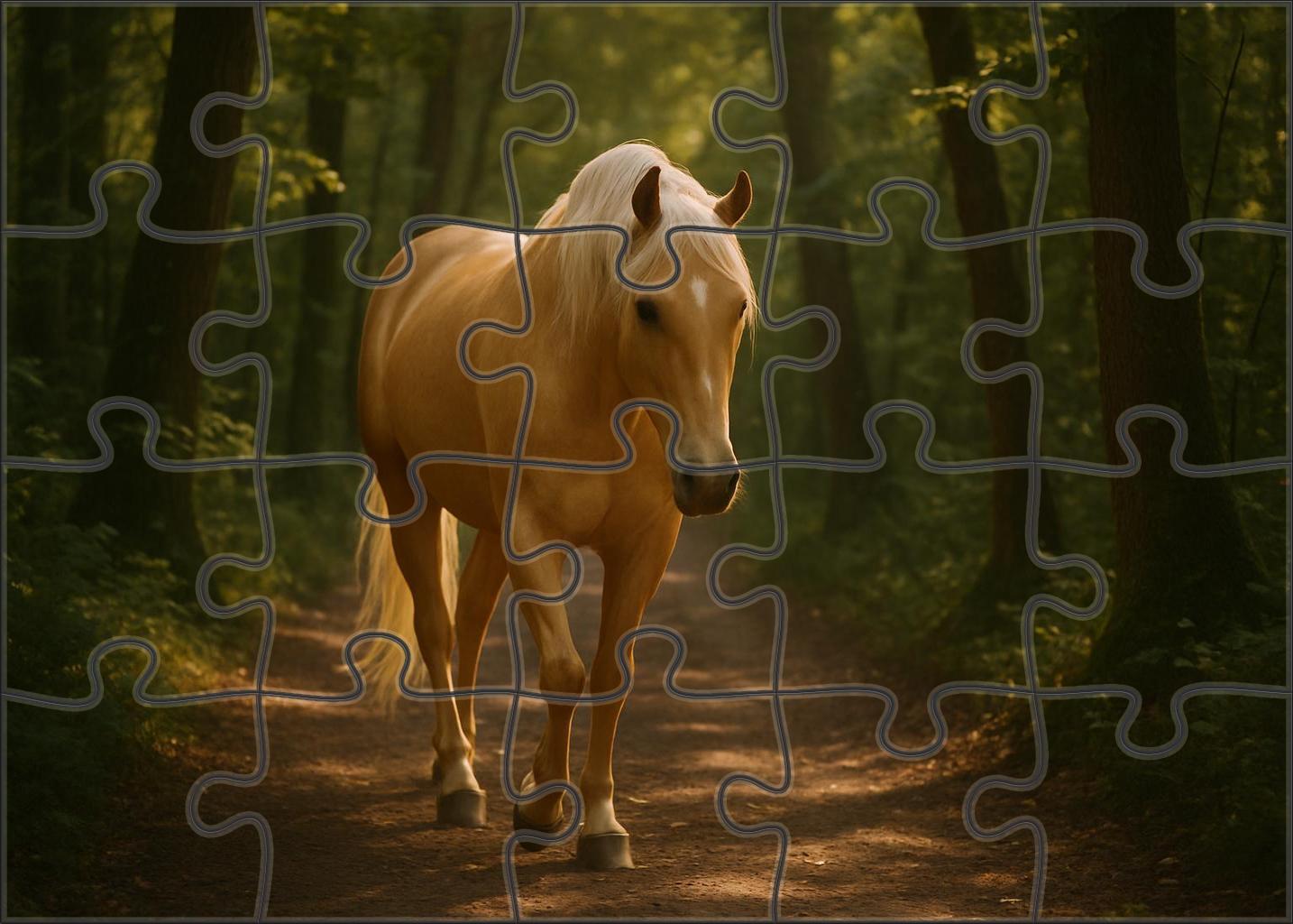 Golden Ember Radiant Palomino Mare With Steady Relaxed Gait Easy Puzzles