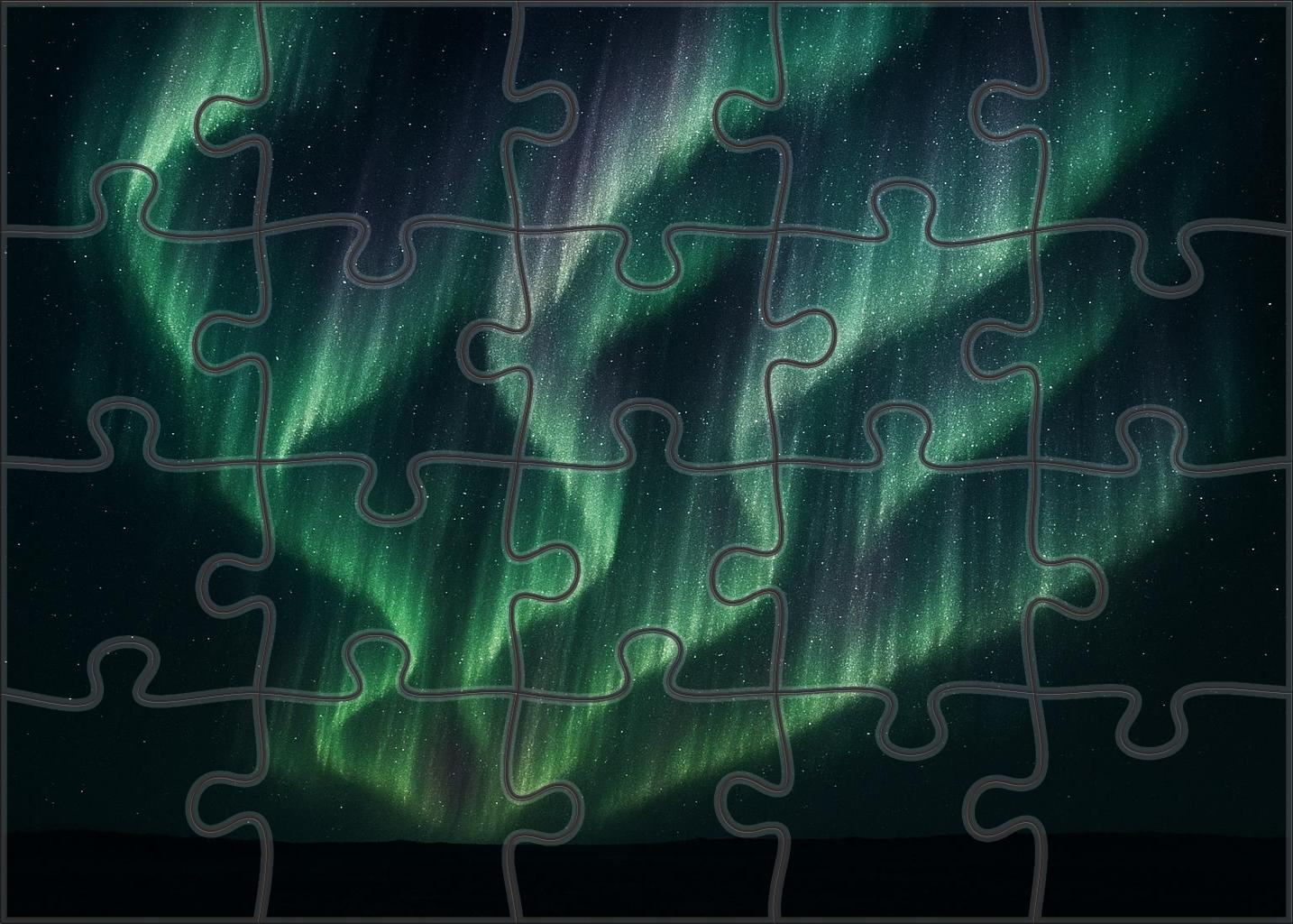Radiant Auroral Cascade Custom Jigsaw Puzzle
