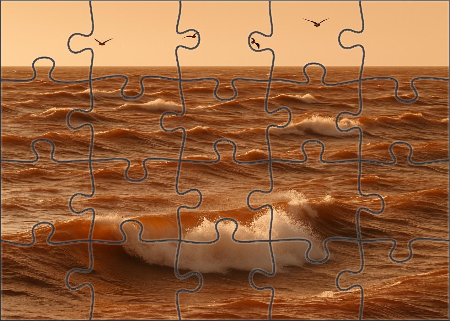 Copper Swell Horizon Custom Jigsaw Puzzle