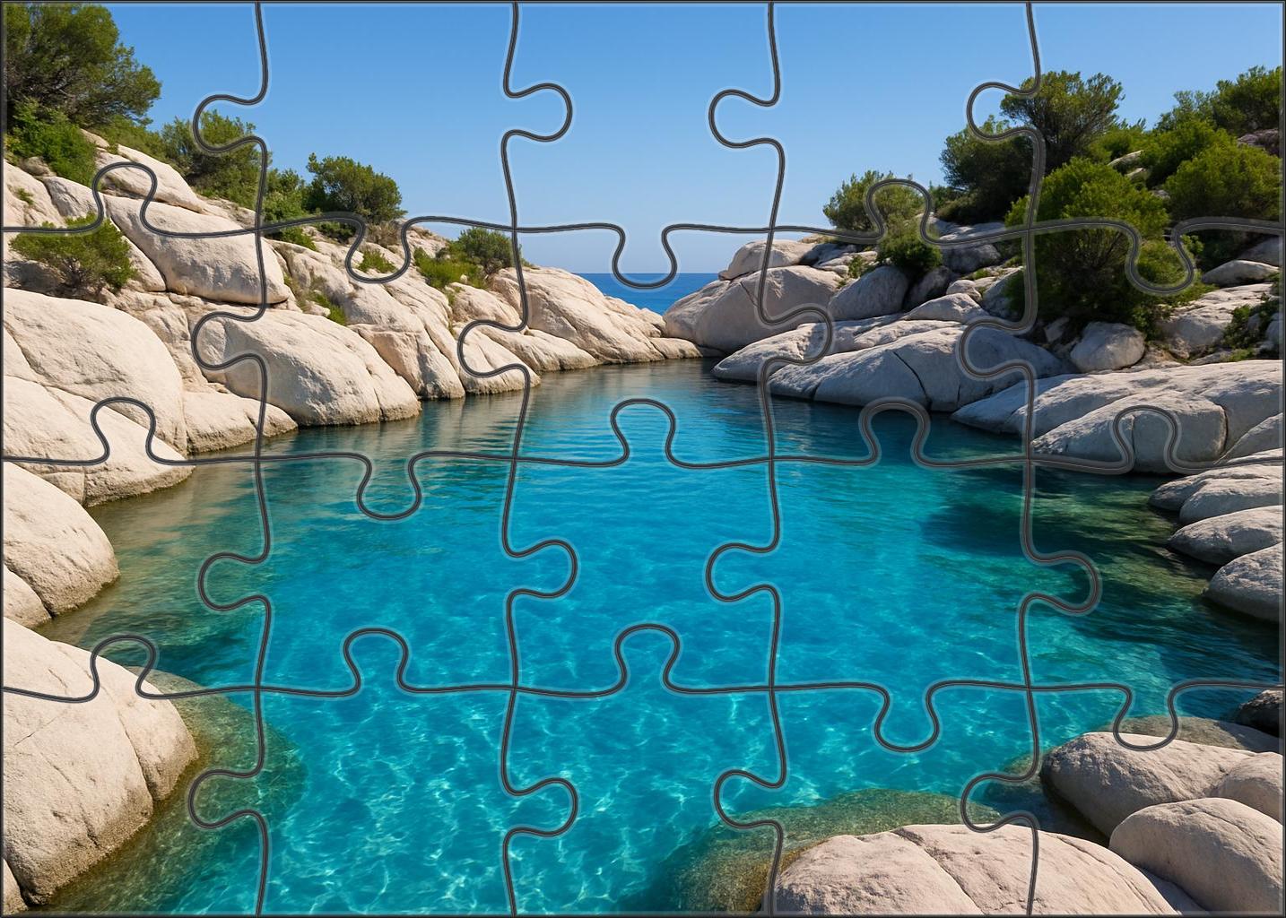 Sapphire Lagoon Retreat Large Format Puzzle
