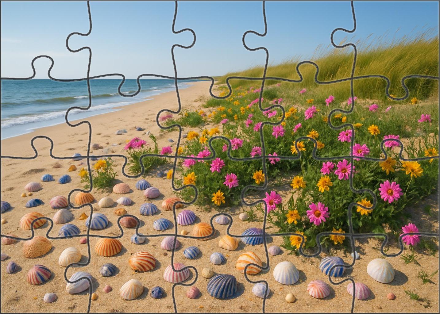 Seashell Meadow Shore 20 Piece Puzzle