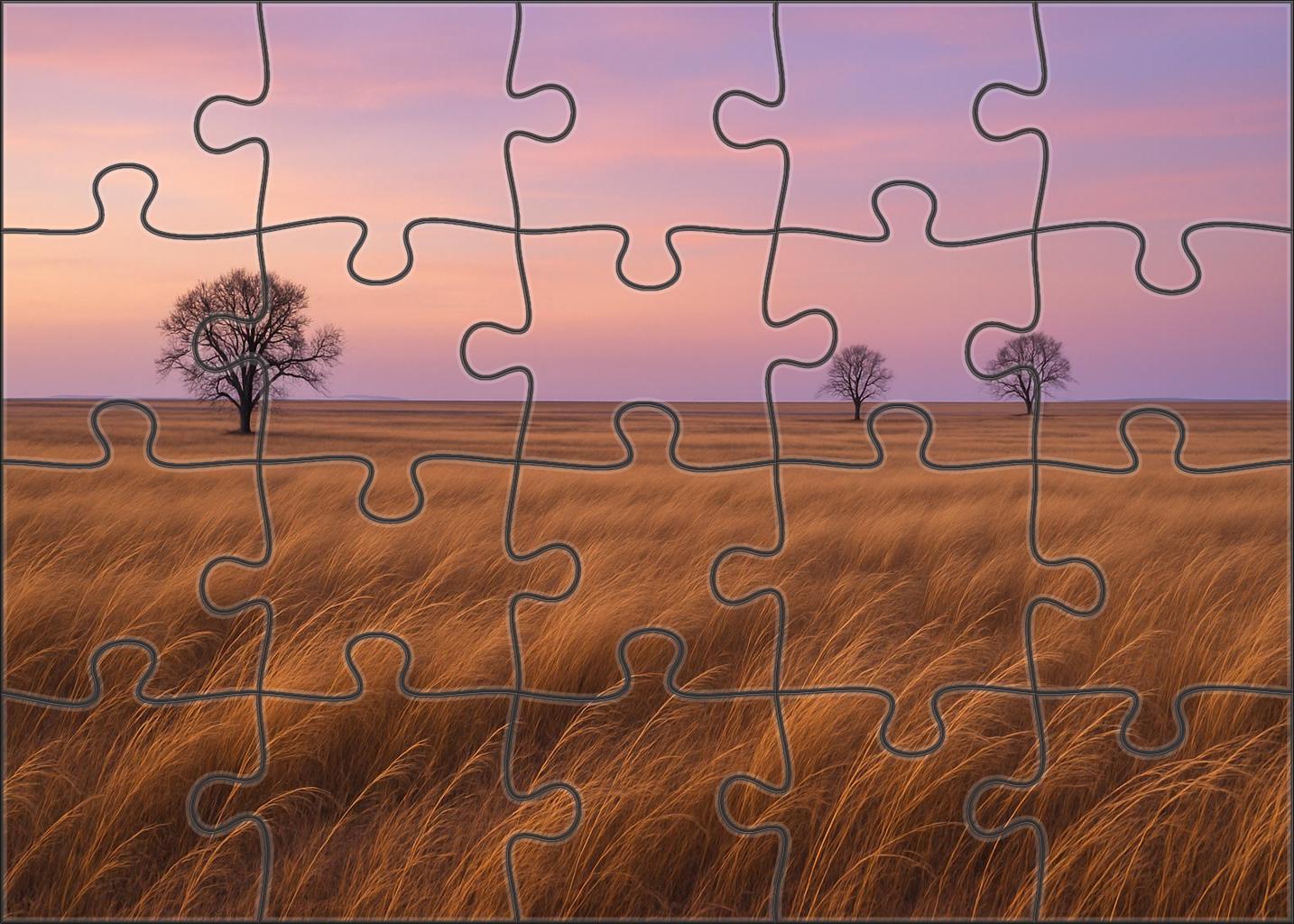 Twilight Prairie Horizon Puzzle For Kids