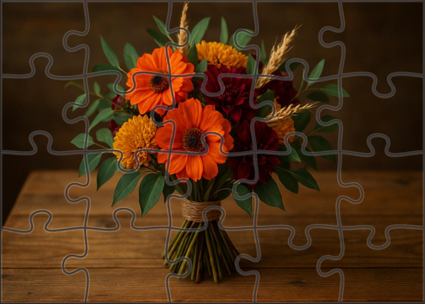 Rustic Autumn Bouquet Family Puzzles