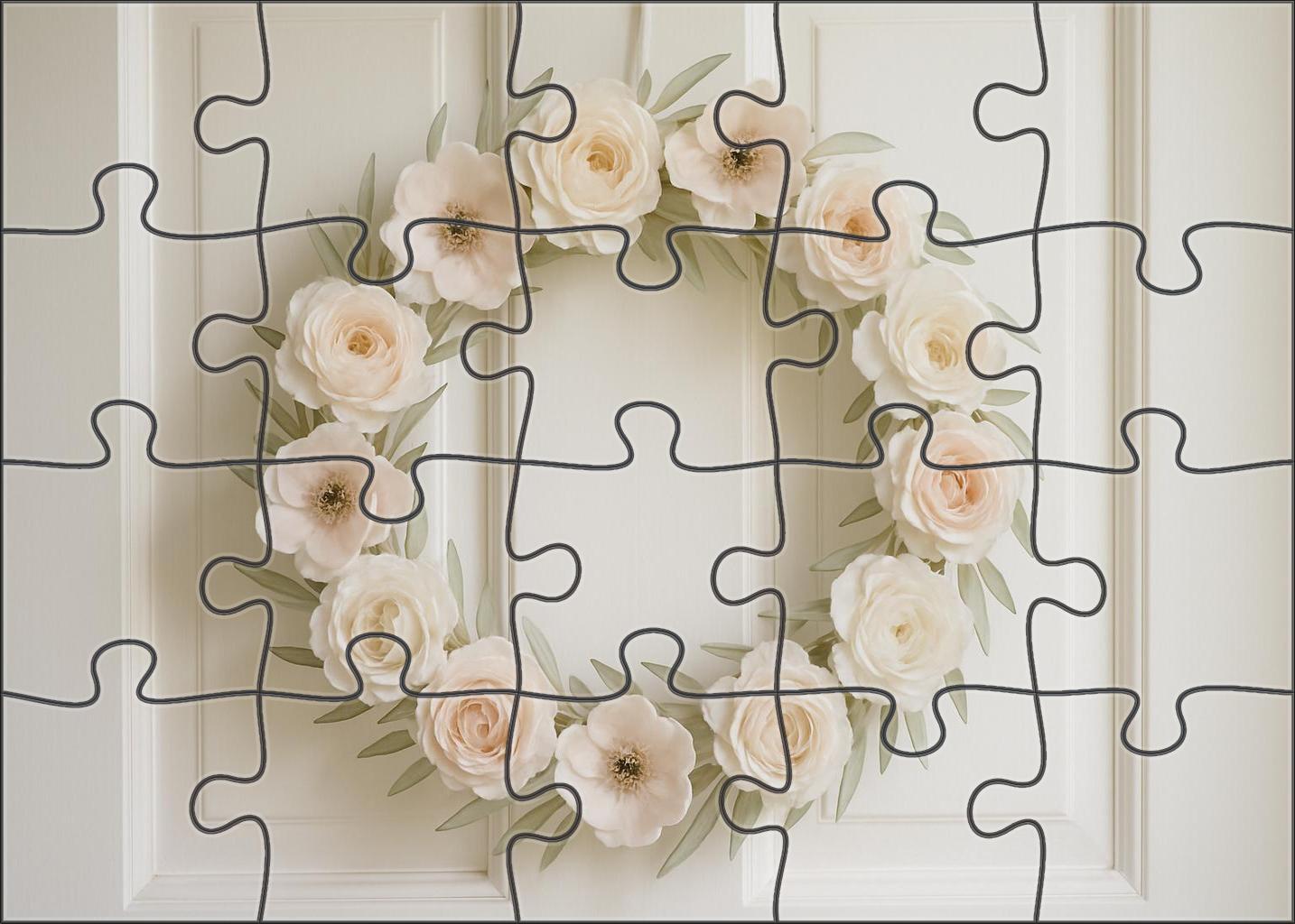 Silk Petal Wreath 50 Piece Puzzle
