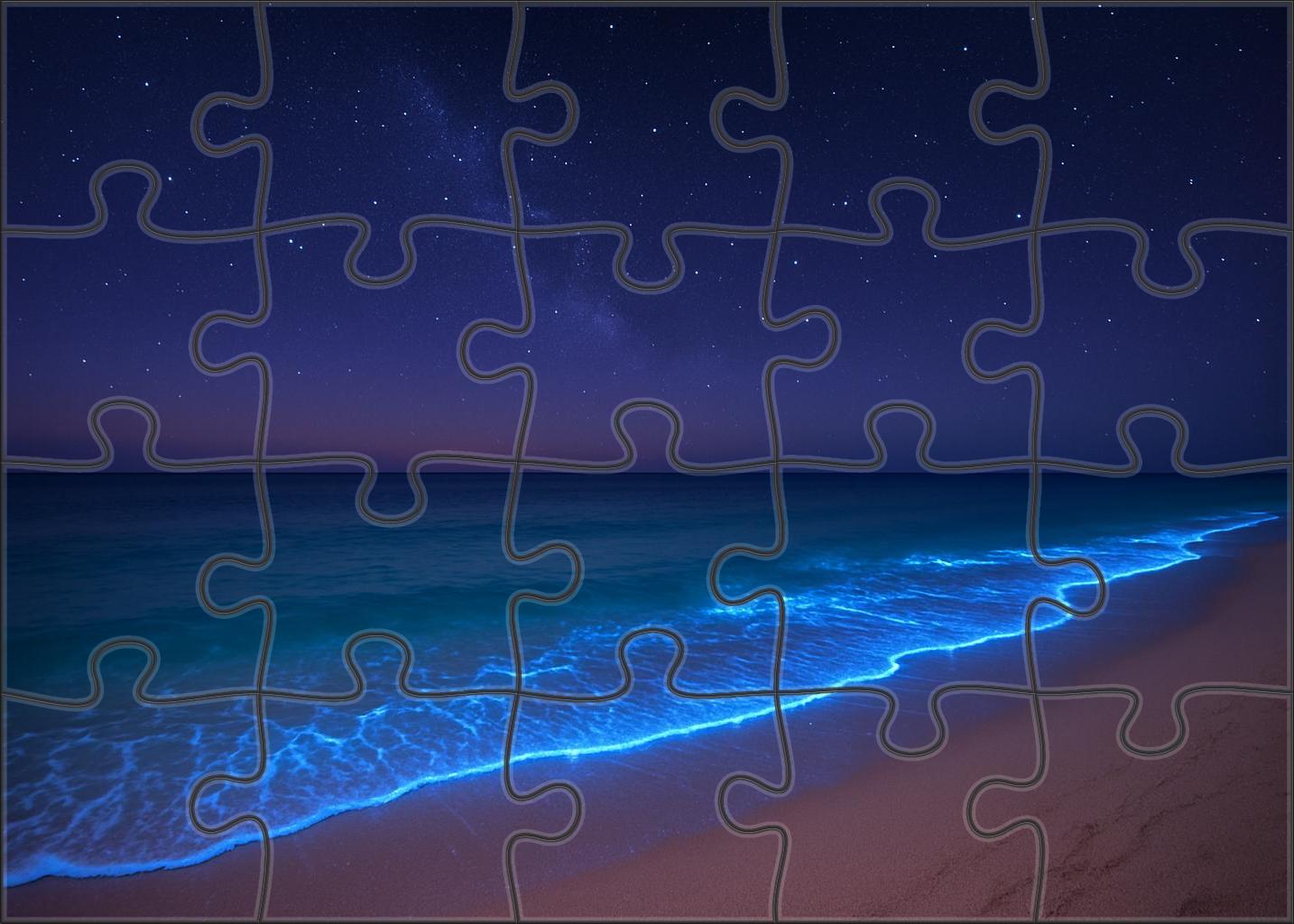 Luminous Tides Beach Puzzle Fun