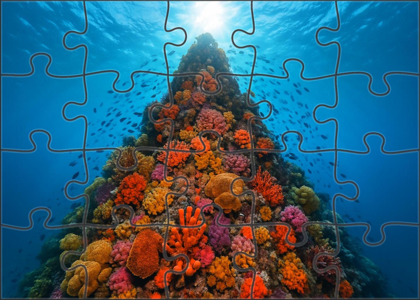 Seamount Summit Gardens Isolated Underwater Volcano Bloom 20 Piece Puzzle