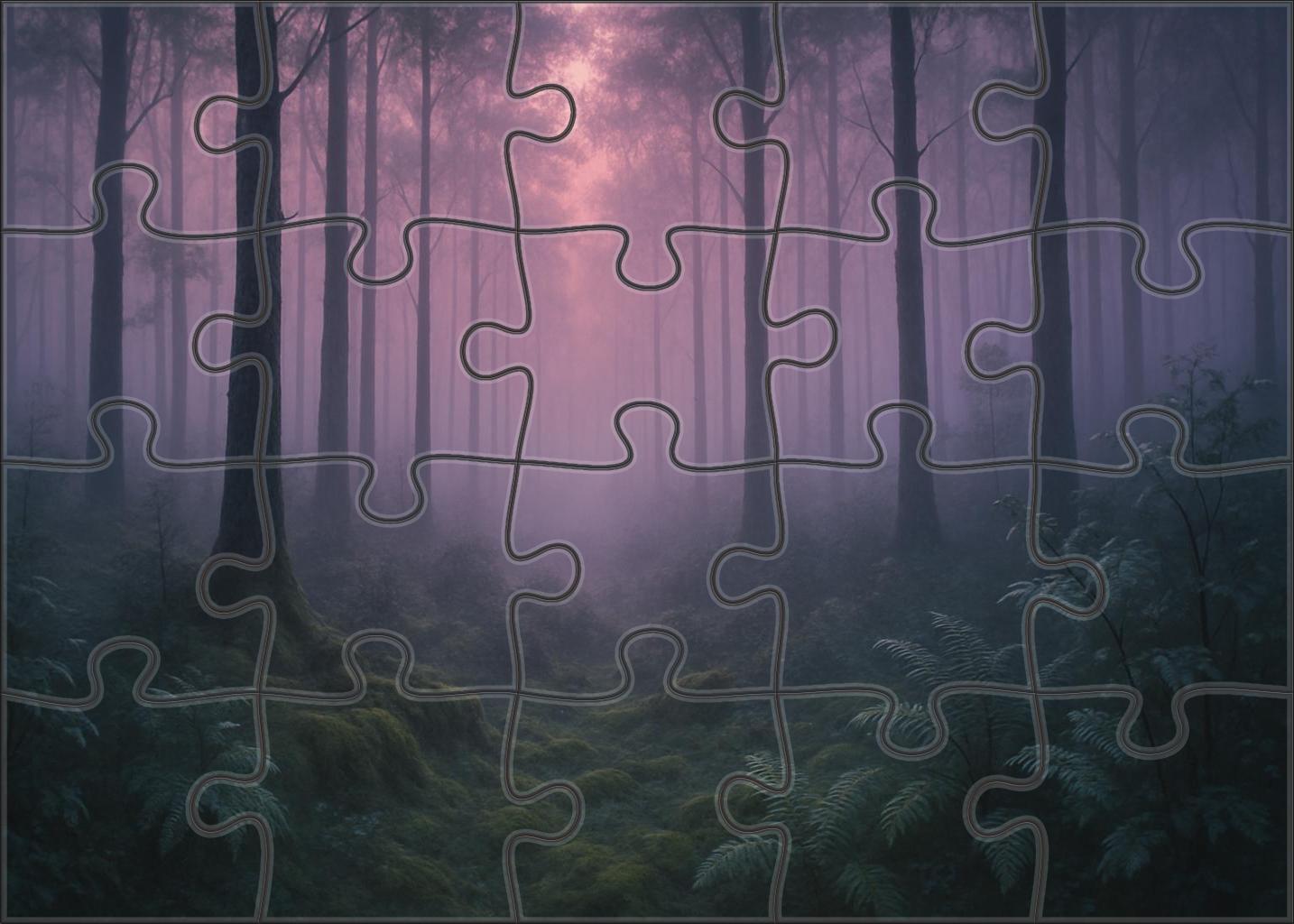 Twilight Mist Wood Unique Puzzle Design