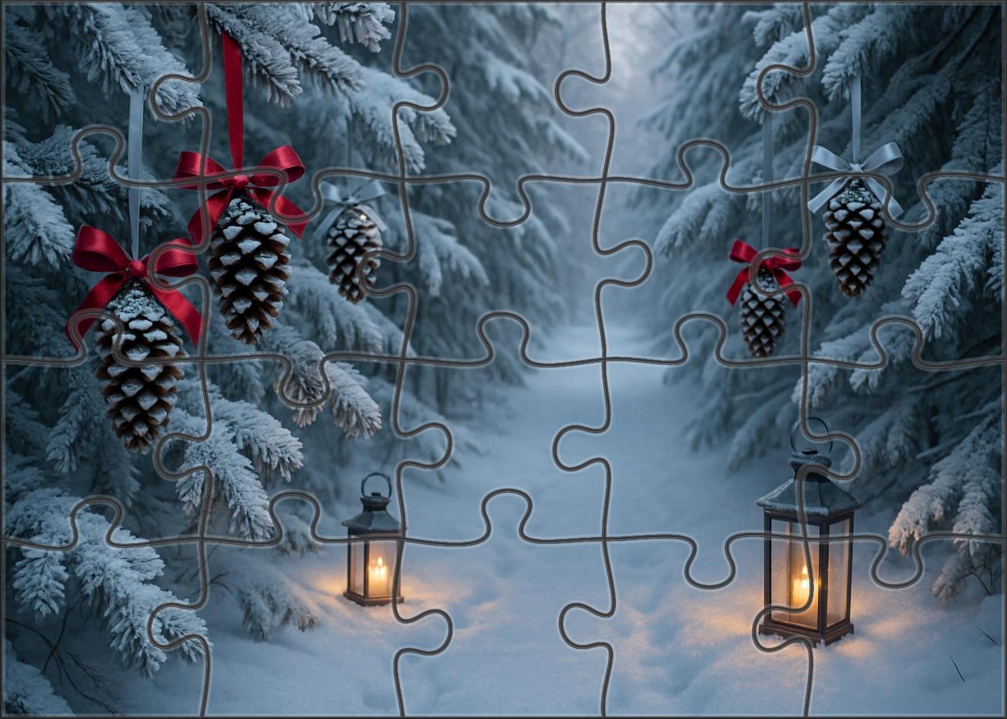 Frosted Pinewood Trail Puzzle Fun