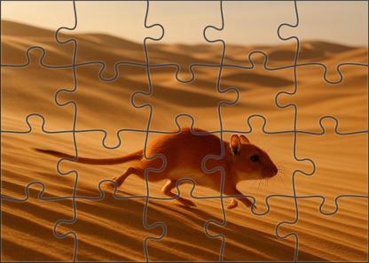 Vermilion Dust Runner Swift Desert Rodent With Streamlined Form And Burrowing Skills Premium Puzzle Pieces